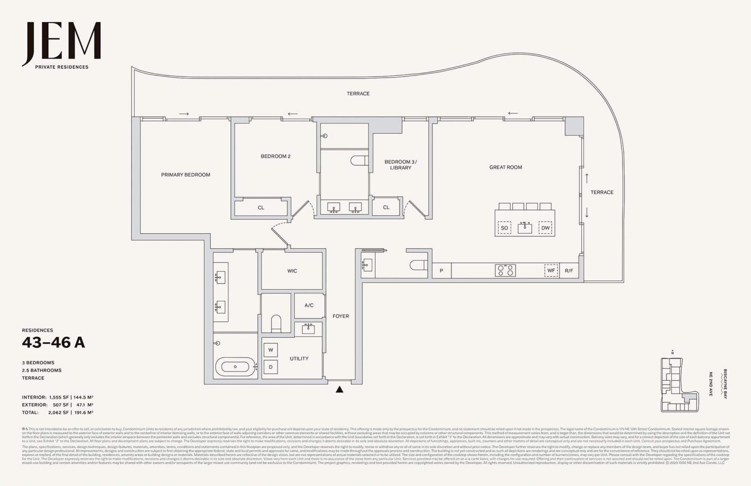 The Jem Floor Plans Floors 43 46 Residence A scaled