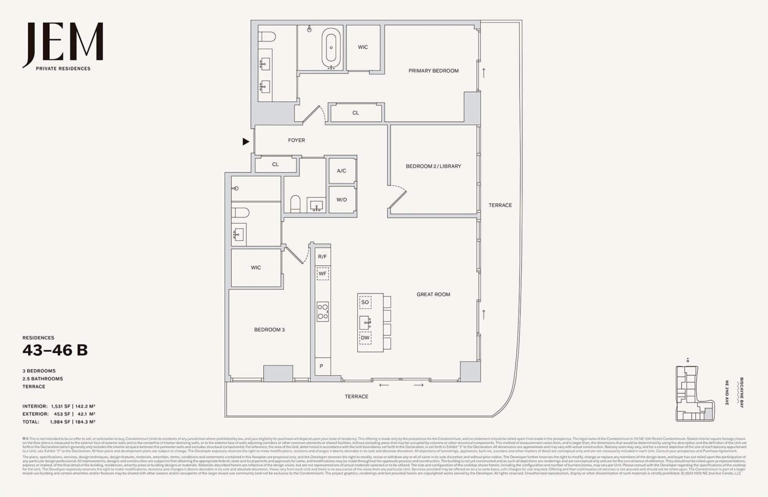 The Jem Floor Plans Floors 43 46 Residence B scaled
