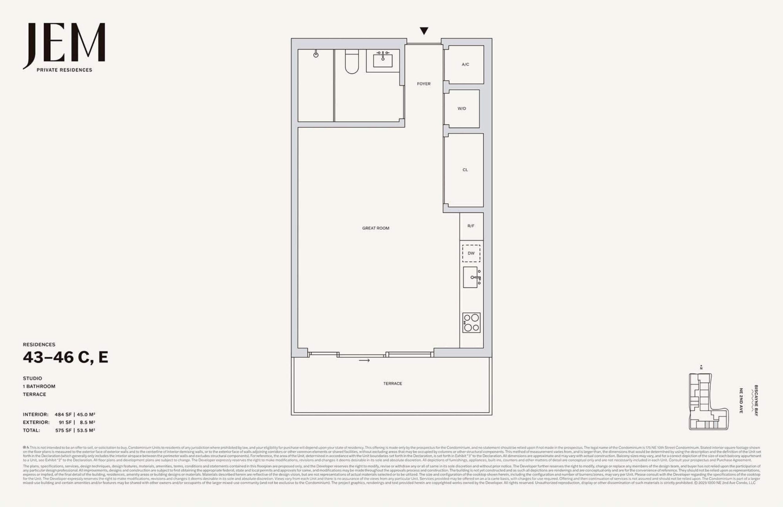 The Jem Floor Plans Floors 43 46 Residence C E scaled