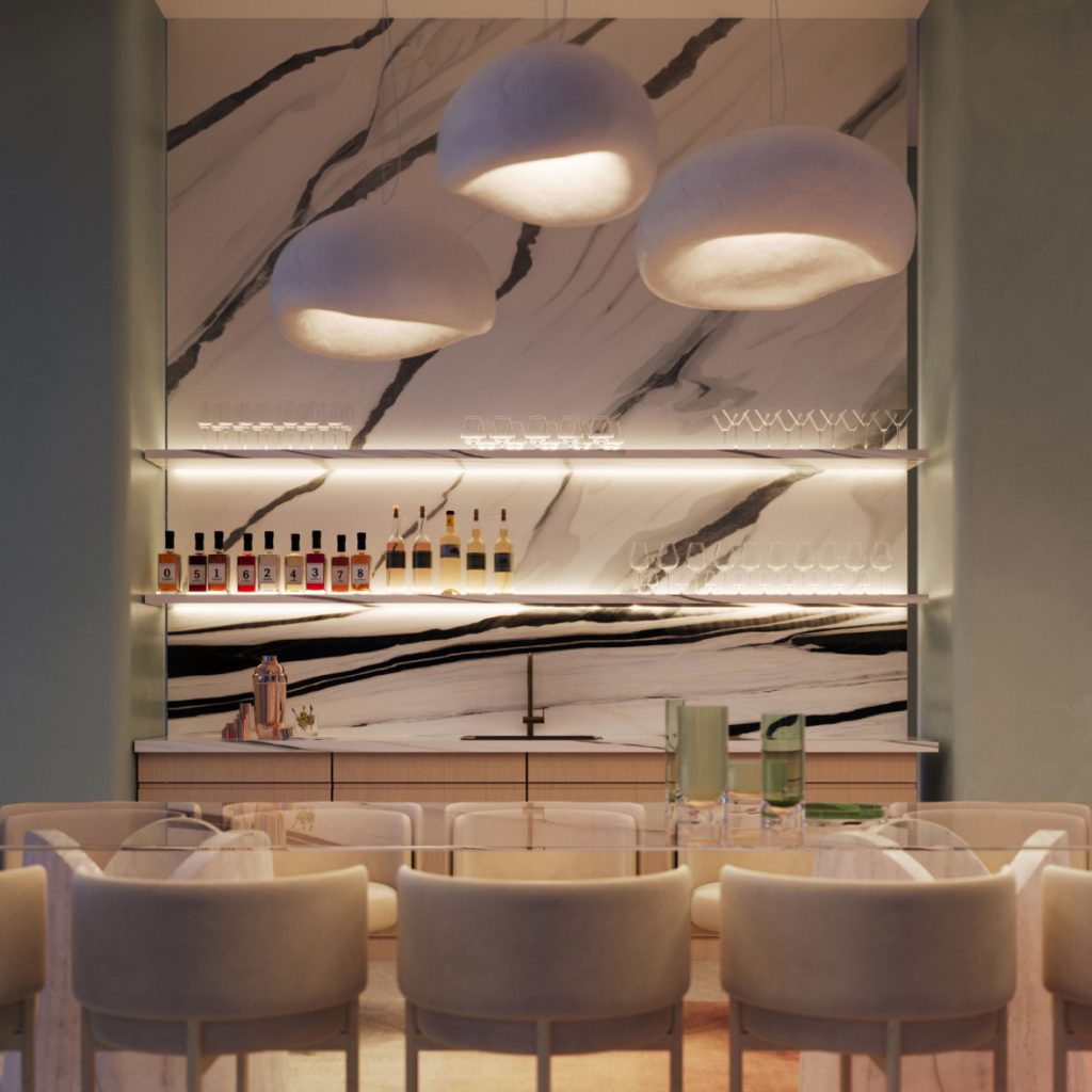 thejem downtown miami bar setup